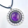 Directo de fábrica tendencia europea y americana collar de girasol de múltiples pétalos de piedra natural personalizado femenino ins nicho exquisito