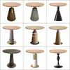 Mesa Redonda Pequeña de Madera Maciza para Oficina de Ventas, Mesa y Sillas de Negociación para Tienda 4S, Mesa de Comedor de Lujo Ligero, Mesa de Café de Mármol para Hotel T450