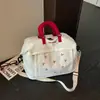 Bolsa de Viaje Expandible con Bordado de Lazo Bolso de Mano de Alto Valor para Yoga Fitness Bolsa de Almacenamiento para Salidas Escolares de Estudiantes
