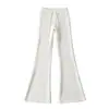 Pantalones Casuales Acampanados de Forro Polar con Diseño de Chica Picante Estilo Americano Otoño 2025 Nuevos Pantalones Deportivos de Yoga de Cintura Baja para Mujer