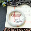 Um Item, Uma FotoJadite Grau A Textura Fina, Úmido e Semelhante à Água, Jade Vermelho com Pontos Dourados, Pulseira Bolo de Osmanthus, Tamanho 52 a 60