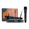 Micrófono Inalámbrico UHF Recargable XTUGA Uno para Dos Canto en Casa Performance al Aire Libre Micrófono de Dinámico