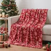 Copos de Nieve Árbol de Navidad Papá Noel Múltiples Patrones Manta Manta para Siesta en la Oficina Estilo Simple Suministro para Comercio Electrónico Transfronterizo
