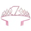 Diadema Corona Feliz Cumpleaños Infantil Fiesta Bebé Diamante Brillante Digital 3 Años 4 Años 5 Años 6 Años Accesorios para el Cabello