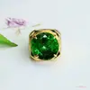 Anillo de Vidrio Colorido Retro Europeo y Americano Ai Yu Banda de Anillo Ajustable Transfronterizo Transmisión en Vivo Venta Caliente Venta al por Mayor S5021511