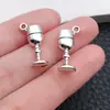 Accesorios de Aleación DIY Colgante Serie Copa de Vino Tinto Pendientes Pulsera Collar Llavero Colgante de Joyería de Plata Antigua Transfronterizo