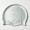 Gorro de natación de silicona, unisex, extragrande, antideslizante, ajuste cómodo, adecuado para cabello largo, aguas termales, impermeable, diseñado para competiciones y entrenamiento