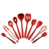 Novo Conjunto de Utensílios de Cozinha de Silicone Resistentes a Altas Temperaturas 10 Peças Panela Antiaderente Espátula de Silicone Conjunto de Utensílios de Cozinha Espátula de Cozinha Colher