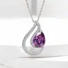 Transmisión en Vivo Joyería Europea y Americana Joyería Amatista Joyería de Novia Banquete Collar para Dama Pendientes Anillo Set Accesorios