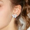 Novos Brincos de Borboleta de Cristal de Gelo Populares para Mulheres 2026, Design de Luxo Leve de Alta Qualidade, Brincos da Moda com Pino de Prata para Primavera