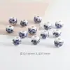 Acessórios para Joias DIY 8mm Contas de Cerâmica Azuis e Brancas Materiais para Colar Feitos à Mão Contas Peroladas Aplique de Jingdezhen Contas de Cerâmica