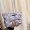 Nova Bolsa de Maquiagem Feminina Design Original de Nicho Elegante Jacquard Bolsa de Mão Artística Retro Liso Elegante Bolsa de Armazenamento Conveniente