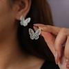 Clipes de Orelha Borboleta Filigrana Vazada Moda de Alta Qualidade Versátil Brincos de Pino para Mulheres Sem Orelhas Furadas Clipes de Orelha Bobina de Mosquito Brincos Elegantes