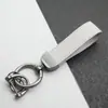 Chaveiro de Couro para Carro com Logo Personalizado, Pingente de Chave de Carro de Metal de Alta Qualidade com Couro Camurça, Presente de Ornamento de Couro