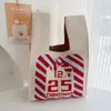 Bolso Chaleco Bolso Chaleco Bolso de Mano Tejido Casual Bolso de Mano Contraste de Color Ajedrez Bolso de Mano Coreano de Lujo Ligero