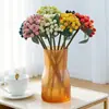 Cachos de flores e frutas artificiais estilo europeu, decorações para sala de estar, decorações de Natal, frutas da sorte, acessórios para arranjos florais, frutas vermelhas artificiais, flores artificiais