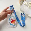 Portatarjetas Retráctil Jingle Cat Realiza Sueños Cuerda Larga Estilo Ins Moderno Pequeño y Lindo Tarjeta de Campus Tarjeta de Comida Estudiante
