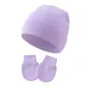 Conjunto de Gorro y Guantes para Bebé Unisex Manoplas Gorro de Algodón para Bebé Guantes Gorro Gorro de Hospital