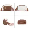 Bolso Cruzado Transfronterizo Combinación de Colores Bolso Multifuncional Bolso de Hombro Ajustable Cremallera Bolso Cuadrado Pequeño Cuero de PU Europeo y Americano Para Viajar al Trabajo Al por Mayor