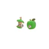 Colección de Pendientes Lindos de Frutas Aguja de Plata, Clips para Orejas Dulces Estilo Girly Sin Perforación, Pendientes de Fresa con Cara Sonriente Incrustados de Diamantes para Mujeres