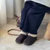 Nuevos Zapatos de Terciopelo Cálidos y Peludos de Invierno para Niñas Estilo Coreano Botines Cortos Zapatos de Algodón para Niños Grandes Botas Antideslizantes a Prueba de Frío