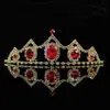 Diadema corona de cristal de vidrio de colores diadema de corona de cumpleaños para niña accesorios de tocado de boda europeos y americanos