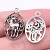 24x15mm 2,2g Prata Antiga Feito à Mão DIY Acessórios para Joias Pingente de Animal Fofo Unicórnio