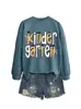 JARDÍN DE INFANCIA Lazo Amazon eBay Sitio Independiente Moda Casual Elegante Mujer Cuello Redondo Otoño Invierno