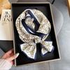 Bufanda Pequeña Larga Estrecha de Seda Fina Corea del Sur Bufanda Decorativa Otoño e Invierno Moda Cinta Combinación para Mujer Bufanda de Moda Elegante