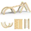 Equipamento de Treinamento Sensorial Conjunto de Escalada Cadeira de Balanço para Educação Infantil Estrutura de Escalada Dobrável Infantil Estrutura de Escalada Interna de Madeira para Crianças