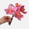 Flores Artificiales de Orquídea Cymbidium Simuladas Impresas en 3D Decoraciones de Escritorio para el Hogar Orquídeas Simuladas Ramilletes de Boda Flores Artificiales de Cymbidium
