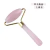 Cristal rosa, aventurina, ágata, artesanías de piedra natural en bruto, rodillo de masaje y tabla gua sha set, masajeador rodillo de jade