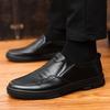 Zapatos de Cuero para Hombre 2023 Otoño Nuevo Estilo Pierna Diarios Casuales Suela Suave Zapatos de Papá Planos para Adultos Mayores Zapatos de Cuero