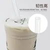 Pacote único de canudos descartáveis para bubble tea, canudos grossos para leite de soja e suco, plástico transparente, uso comercial, 1000 peças