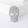Broche de Feriado Estilo Caveira de Halloween, Broche de Strass Galvanizado que Preserva a Cor, Acessório de Terno de Alta Qualidade Atacado