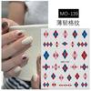 Otoño e invierno diamante a cuadros pegatinas para uñas otoño e invierno Nuevo repujado delgado resistente color a cuadros blanco y negro pegatinas para uñas