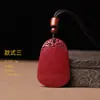 Pendente de areia de ouro roxo de minério bruto de alto teor feminino cinnábrio natural marca segura marca quadrada do ano de nascimento masculino pingente atacado