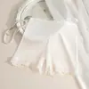 Shorts de Pijama Delgados de Verano, Ropa Interior 100% Seda de Morera, Pantalones Cortos de Seguridad de Encaje Anti-Exposición de Cintura Alta para Mujer