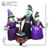 Modelo Inflable de Bruja de Halloween Escritorio Jardín Horror Iluminado Decoración de Fiesta Suministros Bruja Transfronterizo