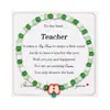 Pulsera de Maestro Más Vendida de Amazon para el Día del Maestro, Pulsera Elástica de Arcilla Suave con Cuentas de Manzana, Joyería de Doble Capa Regalo