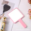 Espejo pequeño cuadrado de mano con mango, espejo de maquillaje cuadrado, espejo pequeño DIY, espejo pequeño portátil de alta definición de mano, venta al por mayor