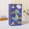Nueva Bolsa de Regalo Portátil de Dibujos Animados de Dinosaurio Lindo Bolsa de Papel Kraft para Alimentos Bolsa de Papel para Vacaciones para Niños Fabricante Mayorista