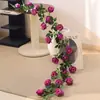 Decoración de Pared de Flores de Hortensia Artificial para Puertas, Arreglo Floral Atmosférico, Cascada de Flores Falsas de Lujo Ligero para Paisajismo, Hojas Verdes Artificiales