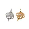 Hebilla para Collar de Perlas Color Oro 18K que Conserva el Color con Guirnalda de Circonita Hebilla Universal Accesorios de Joyería DIY de Alta Gama