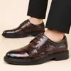 Nueva Moda Masculina de Caña Baja Otoño/Invierno con Cordones Casual de Negocios Sencillo Formal para Banquetes Bodas Zapatos de Piel Dropshipping