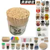 Fabricante de Porta Palillos Hogar Palillo Limpia Dientes Luz Comida Brochetas de Bambú Caja de Palillos para Pájaros Tipo Empuje Color Natural PP
