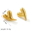Brincos de Aço Inoxidável Série Amor Dupla da Cidade Moda Versátil High-End Ouro 18K Aço Titânio Não Desbota