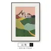 Pintura Decorativa de Paisagem de Quarto Estilo Antigo com um Toque Retrô Francês, Arte de Parede para Hall de Entrada, Pintura Pendurada para Parede de Sala de Estar e Sala de Jantar