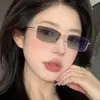 Gafas Fotocromáticas Sin Marco con un Ambiente Puro y Moderno, Gafas con Montura Dorada con Protección contra Luz Azul, Gafas Cuadradas para Miopía con Graduación I