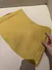Saia Meia Curta de Linho Saia Curta Feminina Estilo Verão Versátil Emagrecedora Saia Esportiva Senso de Design Nicho Saia Midi de Cintura Alta Meia Saia